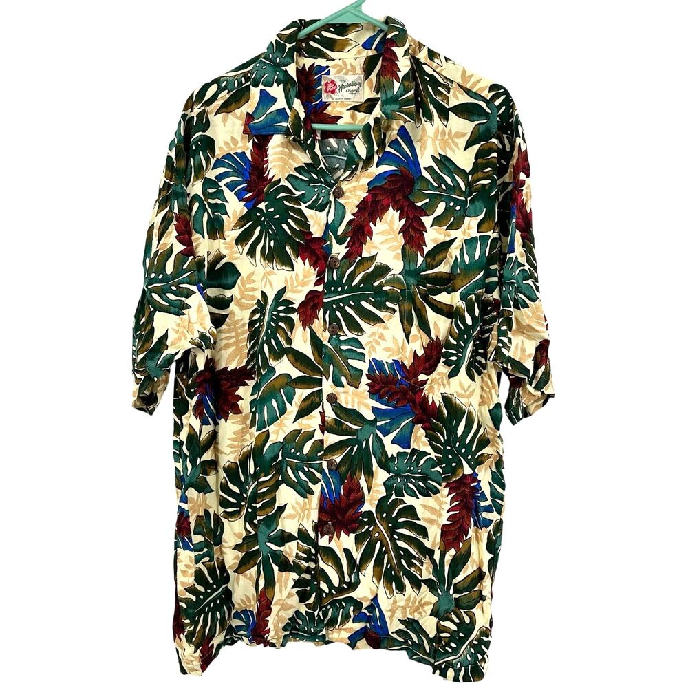 Hilo Hattie size‎ XL Hawaiian Original short sleeve casual button up top vintage